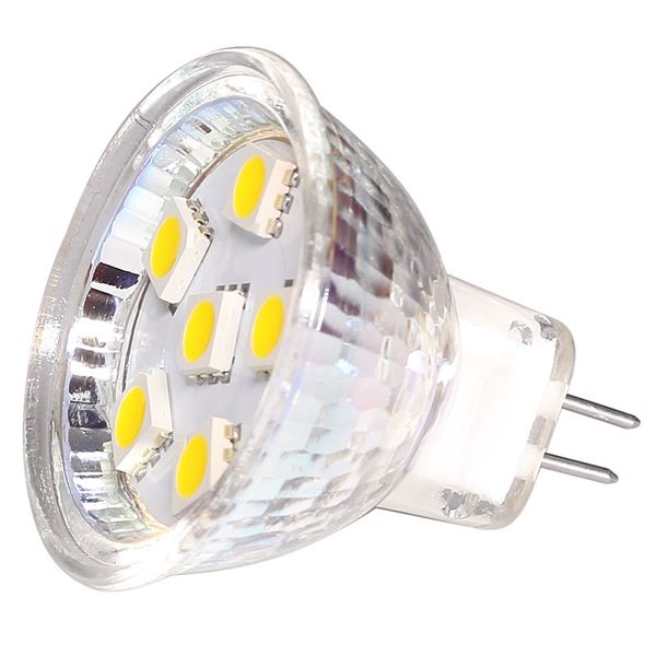 MR11 LED 6LED 5050 LEDS AC/DC 12V 24V 15W äquivalente Bi-Pin-LED-Flutlichtbirne