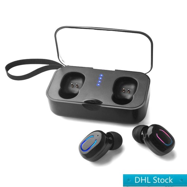 

dhl ti8s bluetooth 5.0 earphones t-ws wireless earphone in-ear handssports mini earbuds headset with mic charging box