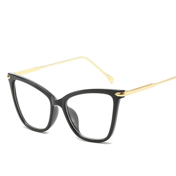 

sunglasses personalized fashion cat-eye sunglasses, ladies trendy glasses frame, flat frame, White;black