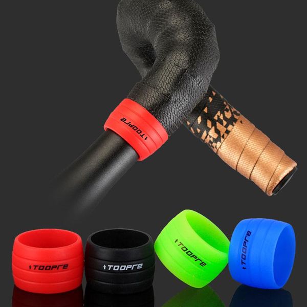 

bike handlebars &components 1 pair road handlebar tape rings anti-slip silicone mtb bicycle handle end bar fixed ring protective sleeve