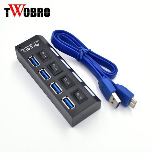

hubs 1 pcs black usb 3.0 hub 4 ports speed 5gbps for pc lapwith on/off switch