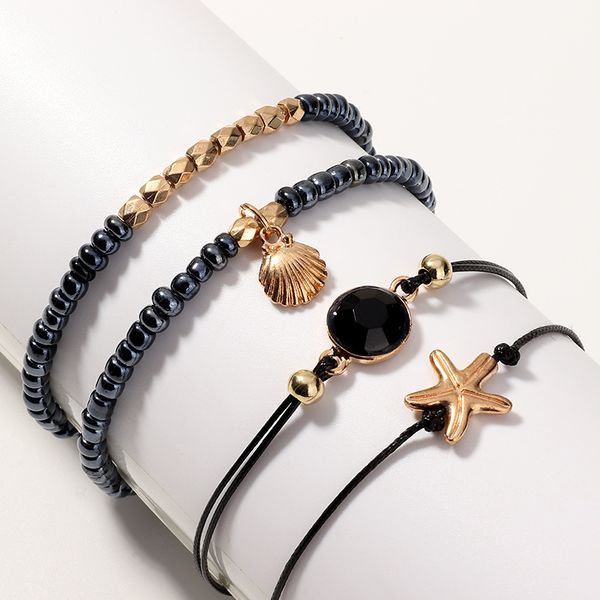 

bz0909 jewelry fashion ocean series shell starfish ball bracelet, Silver