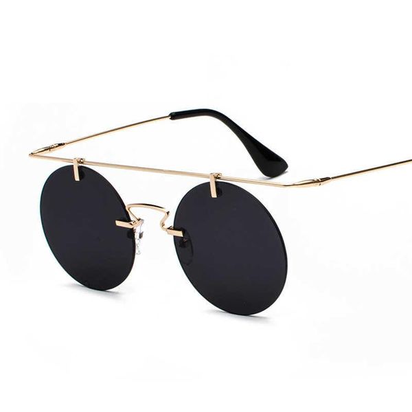 

fashion sunglasses frames product harajuku round plain glasses frameless personality lightweight men's and women's, Black