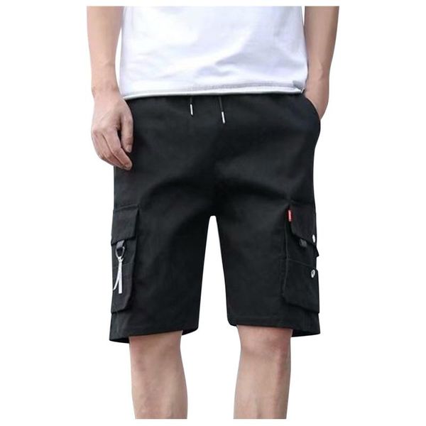 

men's shorts summer fashion sports straight leg loose casual men daily travel business clothes pantalones cortos, White;black