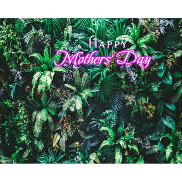 

party decoration happy mother's day tropical wild green plants backdrop love my mom decor background po booth studio props