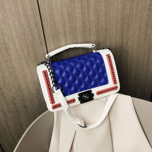 

lingge chain women 2021 new small square bag fashion one shoulder handbag