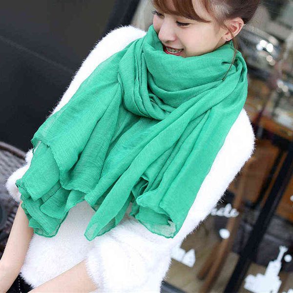 

fashion solid cotton linen women scarf green/white warm cape autumn winter ladies voile scarf 2018 women's shawl female pashmina y1108, Blue;gray