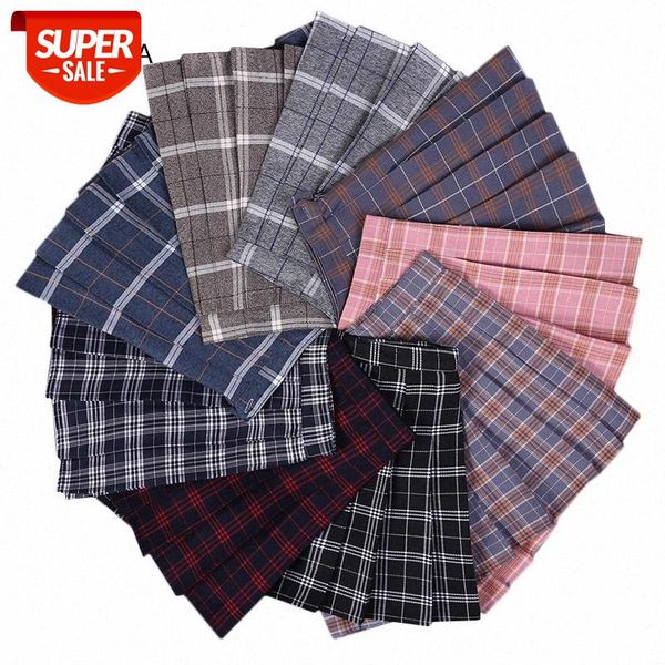 

harajuku women fashion mini pleated skirts high waist plaid skirt summer sweet ladies mini skirts casual a-line girl short skirt #fu2w, Black