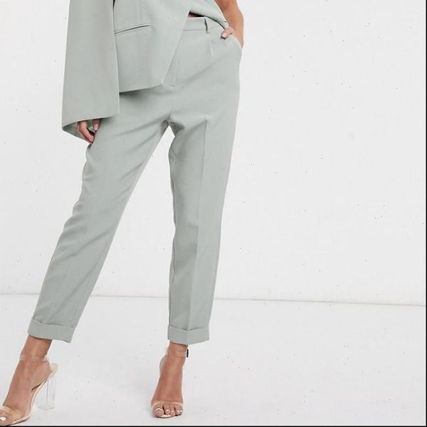 

vm women pants temperament pencil pants loose long women trousers fashion high waist trousers light green suit pants 2020, Black;white