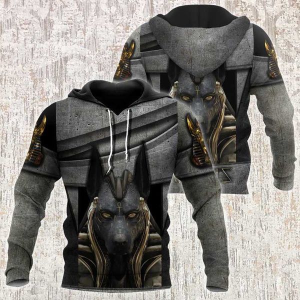 Herren Hoodies Sweatshirts Antiker ägyptischer Gott Unisex 3D-Druck Mode Grafik Hoodie Streetwear Lässiger Reißverschluss Kapuzenpullover Übergroß Suda