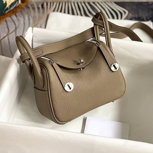 

design hand net red new box trend mini lychee grain head layer cow leather portable slant span bag b2py