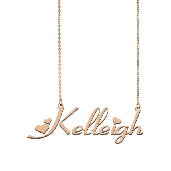 

pendant necklaces kelleigh name necklace , custom for women girls friends birthday wedding christmas mother days gift, Silver
