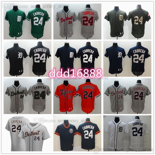 

2021 baseball 24 miguel cabrera jerseys stitched man women kids youth black white grey gray orange blue green blank jersey, Blue;black