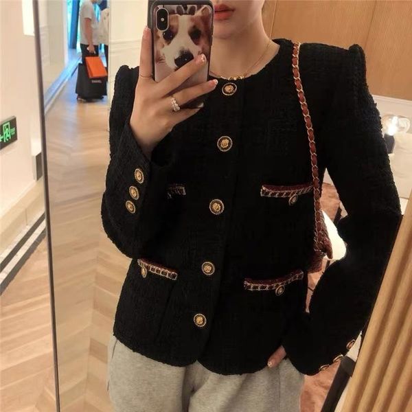 

women's jackets 2021fw autumn luxury women tweed jacket fashion ladies casual coat overcoat ddxgz2v 7.13, Black;brown
