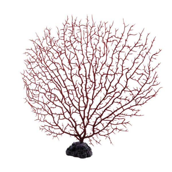 

decorations 9" height red plastic coral decoration for aquarium fish tank