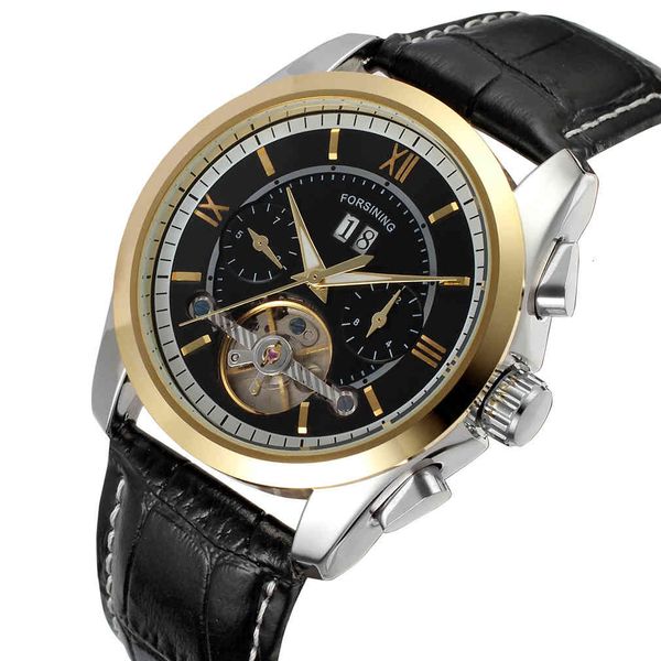 

2019 new research luxury brand clock men mechanical watches automatic self-hand gifts relogio masculino, Slivery;brown