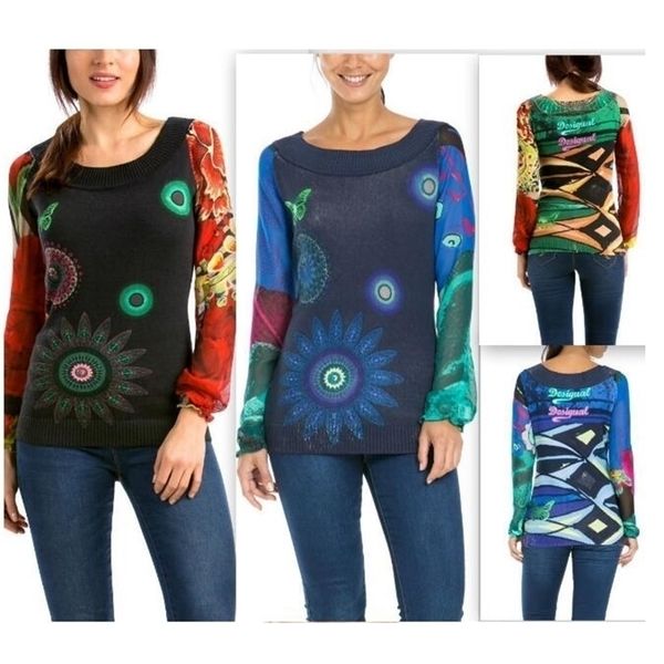 

spanish deg spring and autumn thin medium and long knitted sweaters xs-xxl t200319, White;black