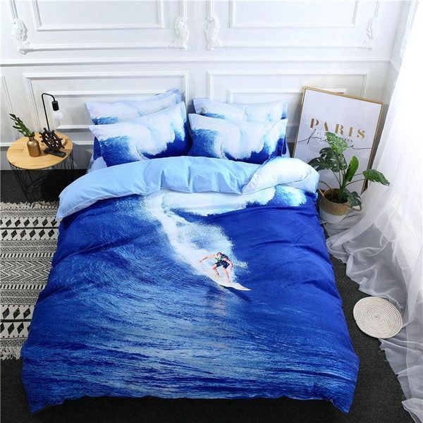 

bedding sets duvet cover set 3pcs surfing 3d print luxury bed king  full comforter
