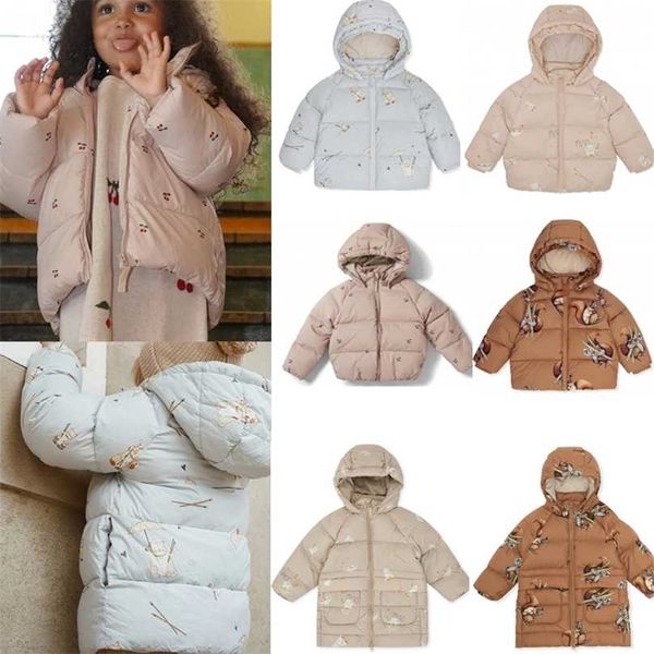 Konges Winter 95% White Duck Down Ragazzi Ragazze Cappotto Kids Cherry Antivento Impermeabile Giacca calda Baby Child Abbigliamento da sci 211027