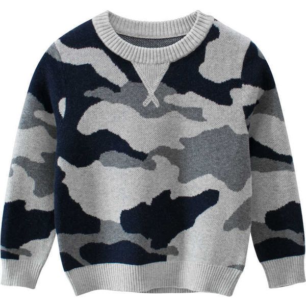 

Children's Camouflage Sweater: 2024 Spring Top for Boys (Y1024), Gray