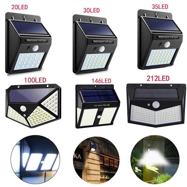 

solar lights outdoor led garden lights pir motion sensor solar powered sunlight street lighting pathway wall lamp