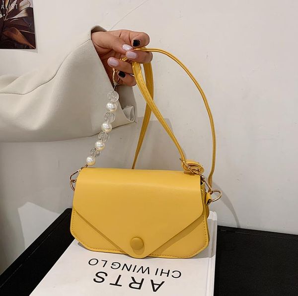 

2021 summer women's bag trendy fashion pearl chain one-shoulder messenger bags