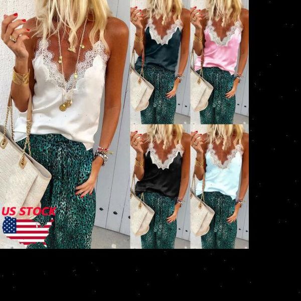 

tank new women summer lace vest sleeveless blouse casual tank t shirt drop shipping, White