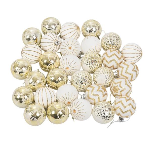 

christmas decorations 30pcs tree decor high qulity white gold ball ornament bauble party hanging for home