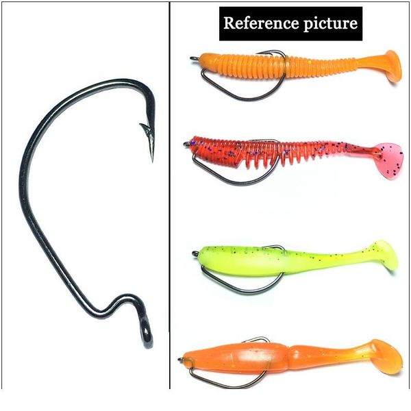 

20pcs/lot 2# 4# 6# 8# crank hook lure worm pesca for soft bait tackle accessorieshigh carbon steel fishi jllblt