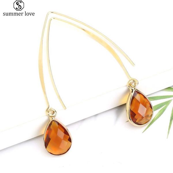 

dangle & chandelier boho korean earrings earing fashion teardrop drop crystal for women statement gold bohemian jewelry gifts, Silver