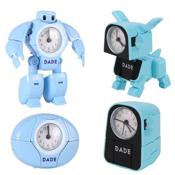 

little white robot little cute dog children primary school boys and girls bedroom bedside electronic alarm clock