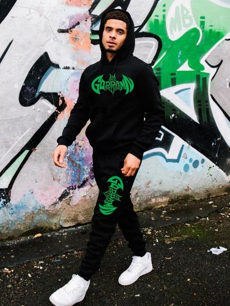 

men's hoodies & sweatshirts amazon hoodie pullover european and american ark letter printing suit leisure sports wholesale, Black