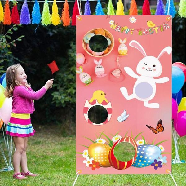 

easter game hanging flag parent-child party activities sandbag flag for party holiday carnival venue layout decorations