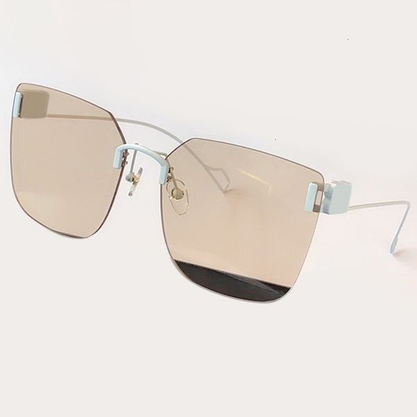 

big frame 2021 new women men with brand rimless sunglasses male oculos feminino uv400 u6k3, White;black