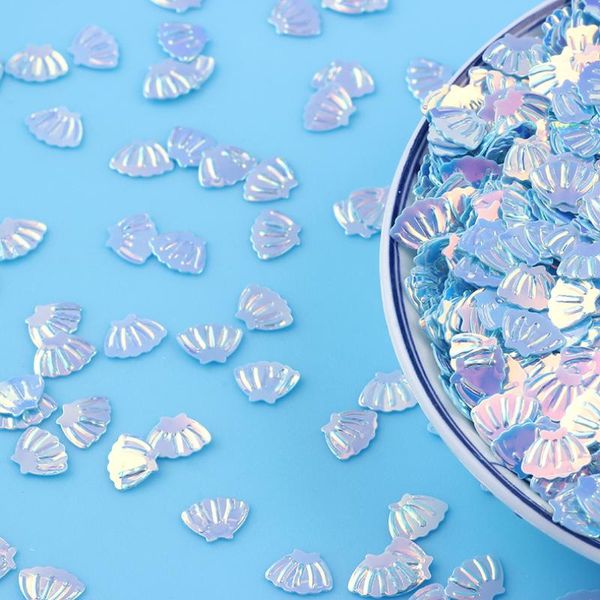

nail glitter 50g/bag art holographic shell 7mm design slices iridescent sparkle sequin 3d decals for manicure tips, Silver;gold