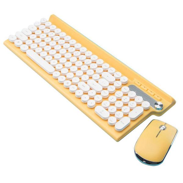 

wireless keyboard and mouse set rechargeable silent deskoffice keypad mouse