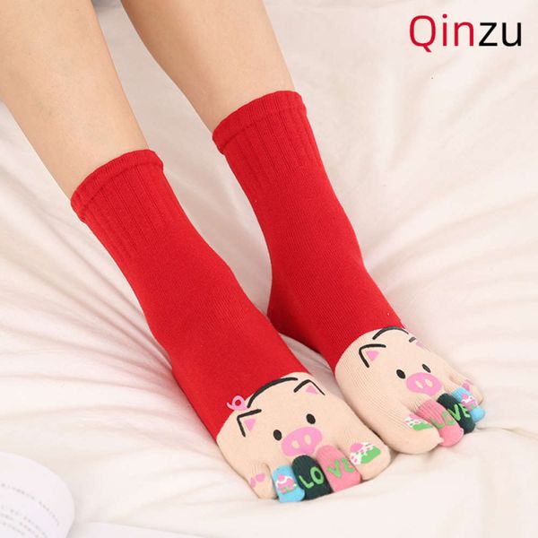 

winter medium toe cotton, Black;white
