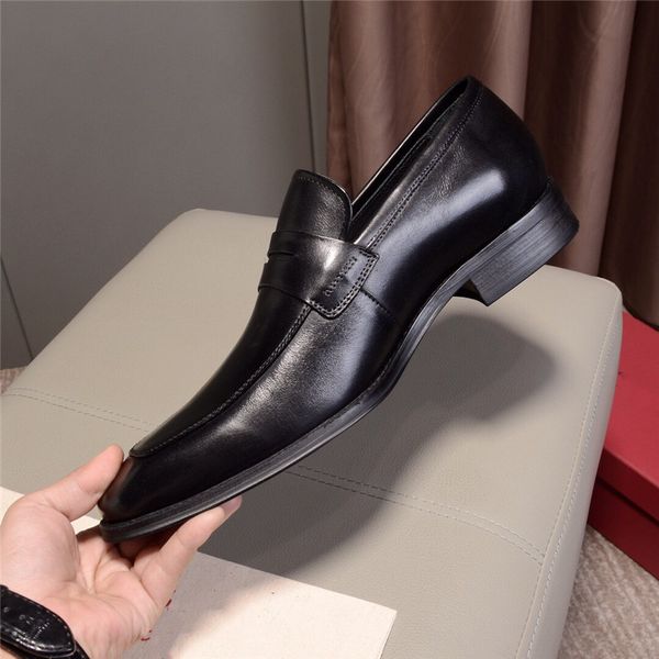 

loafers men formal shoes embroidery coiffeur wedding shoes designer men classic dress shoes men elegant sepatu slip on pria big size mbon, Black