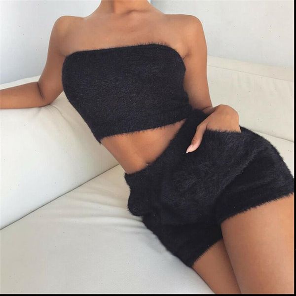 

off shoulder 2pcs women crop shorts two piece set strapless tank vest bra high wasit shorts bodycon evening party dress new, Gray