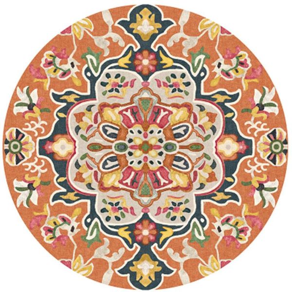 

carpets bohemian style, , beautiful, printing, round, non-slip rug, floor mat, bedroom, living room, home decoration