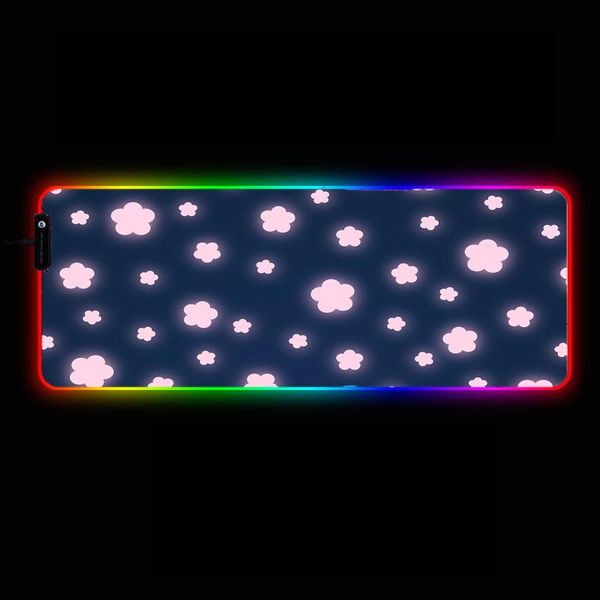 

mouse pads & wrist rests mrg flower texture pad rgb gamer large locking edge soft durable gaming mousepad non-slip rubber computer desk mat