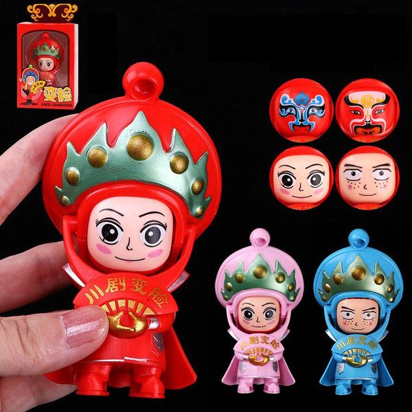 

keychains change face car key accessories children's toys, Silver