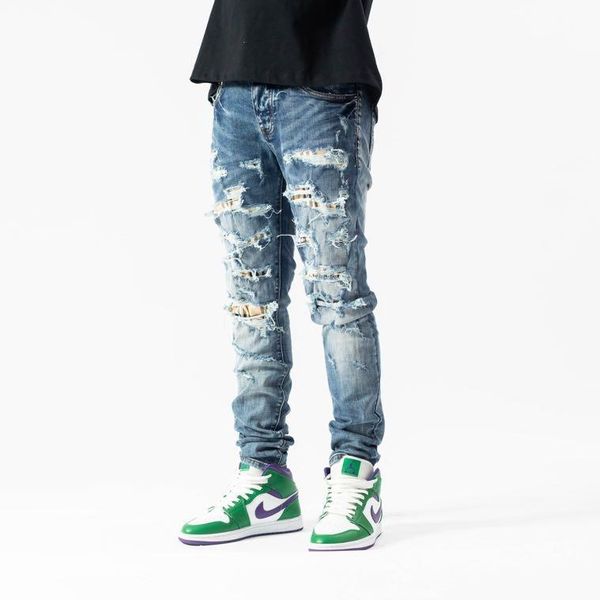 

men's jeans ik0625 fashion 2021 runway luxury european design party style clothing, Blue