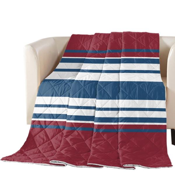 

comforters & sets geometric rectangle stripes summer quilt polyester air-conditioning comforter soft blanket bedspread bed cover