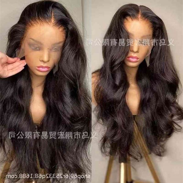 

wig wigs chemical special fiber headgear front lace long curly hair, Black