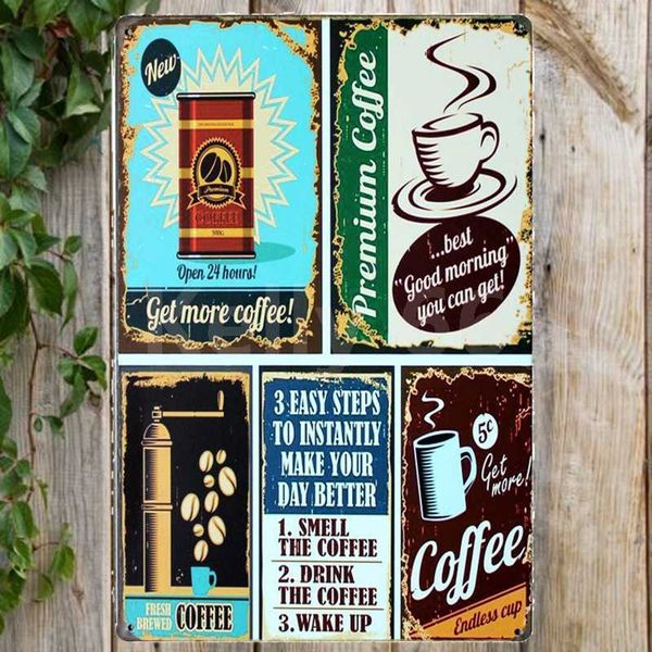 

gas garage full service coffee riding tin metal sign home decor bar wall art painting 20*30 cm size jt-12