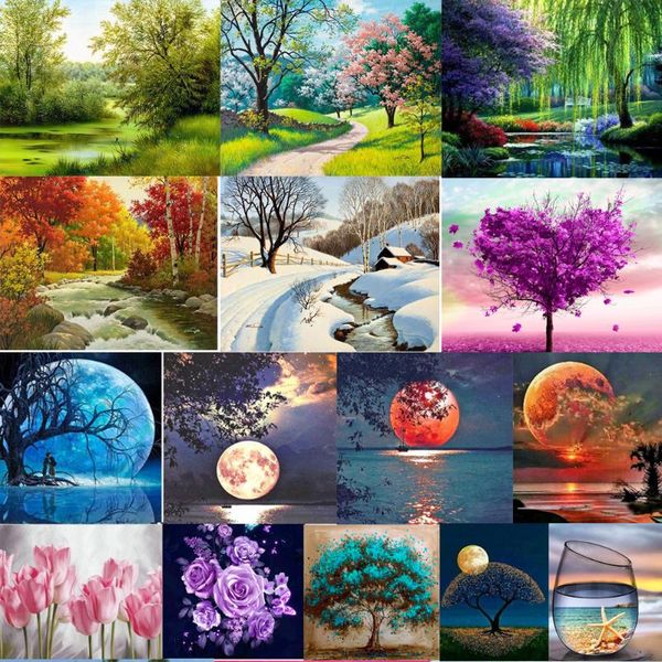 

diamond painting 1set full drill 5d diy landscape cross stitch kit embroidery home handcraft decor