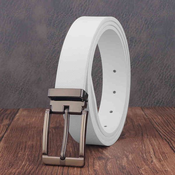 

brand belt new 2.8cm leather belt men's needle buckle fine narrow white pupil trend casual pants, Black;brown