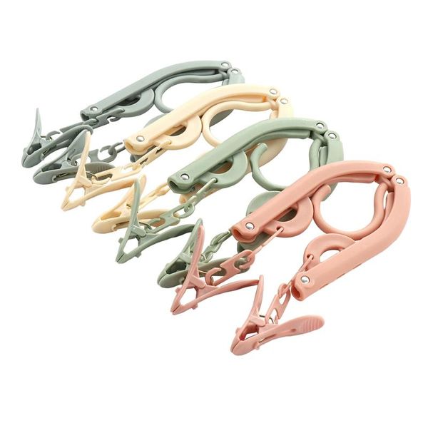 

laundry bags 4 pcs portable folding clothes hangers with 8 hanger clips for scarves suits trousers pants shirts socks underwear trave