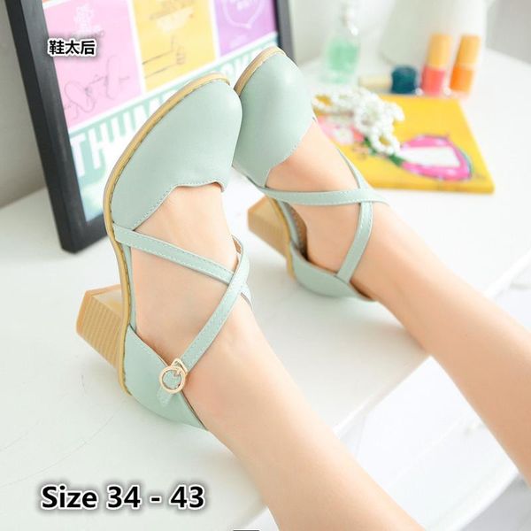 

dress shoes stiletto women pumps high heel mary janes concise office lady heels big size 34 - 43, Black